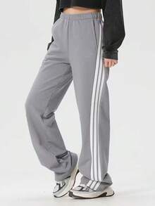 Adidas New DCE KN PNT Classic Retro Casual Sports Knit Pants - Grey - View 1