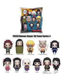Crunchyroll Merch Officially Licensed Blind Box 3D Figurines Keychain Blind Bag Mystery Anime Figure Keyring Collectible Characters Merchandise - Multicolor - View 3