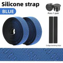 VXM Anti-Slip Shock-Absorbing Silicone Handlebar Tape, Comfortable Grip, Road Bike Handlebar Tape, Multiple Colors - Multicolor - View 10