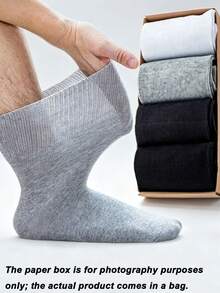 1/6 Pairs Men's Extra Large Socks | Ultra Wide Non-Restrictive Cuff | Soft, Breathable, Moisture-Wicking, Unisex, Loose Fit Comfortable - Multicolor - View 1