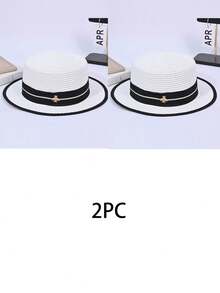 1 buah Topi Jerami Wanita Gaya Bohemian Poliester Modis untuk Aktivitas Luar Ruangan, Gaya Baru, Pinggiran Lebar, Perlindungan Matahari yang Dapat Disesuaikan, Bernapas, Warna Polos, Topi Jerami Cocok untuk Penggunaan Luar Ruangan Sehari-hari - MultiWarna - View 19
