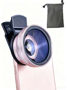 Phone Lens, Phone Camera Lens, Lens Kit, 0.45x Wide-Angle Lens And 12.5x Macro Lens, Phone Wide-Angle Macro Clip-On Lens, Phone Camera Lens Kit, Phone Camera Lens Kit For IOS And Android Smartphones, Tablets, Compatible With Android Phones, Creative Photography Phone Accessories For Summer Vacation Travel - Lens - View 1