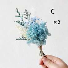 1/2/4/6/12pcs Boho Mini Artificial Flower Bouquet, Men Boutonniere For Groom Groomsmen, Desktop Cake Decor & Bridal Party Gift - Multi-color 1 - View 24