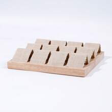 1 set Display Perhiasan Premium untuk Meja Kasir, Rak Kalung Kayu Solid Alami dari Linen, Papan Anting, Tempat Cincin, Stand Display Gelang untuk Toko Ritel - MultiWarna - View 31
