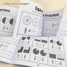 Basic Fractions Workbook Set – Color & Write Fraction Practice For Kids, Grades 1-3 Math Resource,Early Childhood Enlightenment Cognitive Learning Book, School Tutoring Learning Book For Back To School, Teacher Homeschool Must-Have - Multicolor - View 9