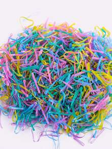 1 Bag 1000pcs Dopamine Colorful Rubber Bands Hair Ties, Non-Damaging Hair Accessories, Multi-Purpose Hair Bands, Transparent Mini Elastic Hair Ties, Small Ponytail Rubber Bands, Gift - Multicolor - View 4