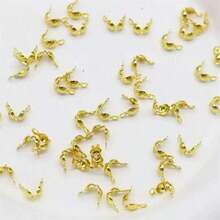 Juego de 7 piezas de accesorios de joyería compactos en oro & plata, incluye broche de langosta, broche de bolsa, anillos abiertos, tubo de posicionamiento, pinzas de joyería de punta afilada, anillos abiertos, adecuado para hacer pulseras, collares, cadenas de teléfono - Multicolor - Ver 3