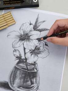 2B Pencil, Art Beginner Mixed Set: Professional Drawing, Hand-Drawn Sketching And Pencils - 2B - View 3