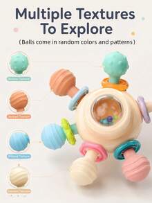 Multifunctional Baby Sensory Teething Rattle Toy, Newborn Early Development Learning Gift, Baby Teething Toy, Baby Teething Toy - Multicolor - View 7