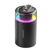 EIGIIS 1pc Portable Mini Humidifier, 180ml Small Humidifier With 2 Modes Large Spray, USB Personal Desktop Humidifiers For Home Bedroom Car Office Travel Yoga With 7 Color LED Light, Bass Work - A - View 7