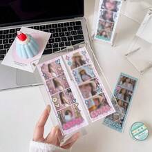 2 buah Stand Pajangan Foto Akrilik Transparan 4 Slot, Bingkai Foto Magnetik, Cocok untuk Foto Idola, Bingkai Foto Meja yang Lucu, Ideal untuk Foto Selfie, Koleksi Penggemar, dan Dekorasi Kamar, Musim Kembali ke Sekolah - beraneka warna - View 2