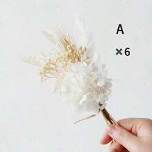 1/2/4/6/12pcs Boho Mini Artificial Flower Bouquet, Men Boutonniere For Groom Groomsmen, Desktop Cake Decor & Bridal Party Gift - Multi-color 1 - View 26