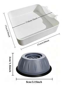 1pc Heavy Duty G-Shaped Washing Machine Drain Pan, Upgraded Large Capacity Washing Machine Dehydration Tray, Multi-Functional Washing Machine Drain Accessory, Washing Machine Outlet Cleaner And Organizer, Suitable For Washing Machine Outlet Water Storage, Bathroom Accessory, Home And Travel Essential, Decorative Storage, Halloween, Housewarming Gift - Multiple Styles - View 9