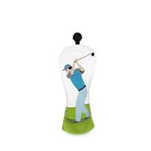 Golf Swing Figure Golf Club Headcover, Colorful 3D Embroidery Exquisite, Thickened PU Padding, Universal 1/3/5 Wood, Casual Retro Men's Golf Club Protector - White - View 9