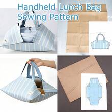 【未完成產品】手提便當袋縫製圖紙｜實體牛皮紙模板附紙本縫製說明｜可重複使用便當袋野餐手提包，適合上班族與家庭主婦｜適用於DIY縫製便當準備與辦公室便當縫製圖紙｜適合DIY縫製愛好者、手工藝創作者（僅含模板） - A - 查看 1