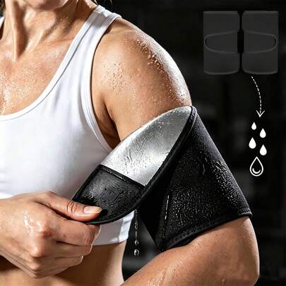 ARUNOW Recortadores de brazos para mujeres, entrenador de sudoración de sauna para brazos, abrazaderas de neopreno para brazos para mujeres, mangas de compresión flexibles para brazos para gimnasio, ciclismo, correr y entrenamiento, protectores de brazos con ajuste cómodo y correa ajustable