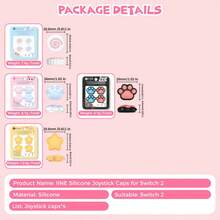 Pelindung Joystick Silikon Bertema Game yang Lucu untuk Switch 2/NS2/Switch2 - Desain Hewan & Karakter yang Cerah, Pelindung Joystick Thumb Rocker yang Tahan Lama, Pegangan Anti Selip, Mudah Dibersihkan, Aksesori Gaming, Desain yang Menyenangkan, Halus - View 10