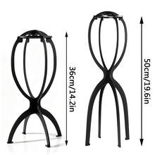 2 Sizes Optional Wig Display Stand Combo, Portable Wig Rack With Wig Caps & Detangling Comb For Wig Daily Care, Halloween - View 2