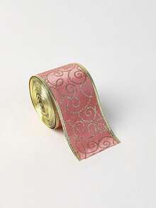 Christmas, Halloween, Thanksgiving, New Year, Valentine's Day Velvet Ribbon - Single-Sided Satin, Edged With Gold Metallic Thread, For DIY Handmade Bows, Christmas Tree Decoration, Gift Wrapping. - A - View 14