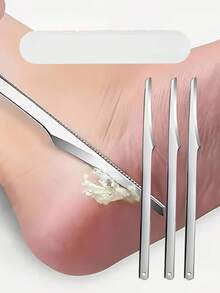 1/2/6/10pcs Foot Exfoliation Tool Set, Stainless Steel Double-Sided Foot File With Heel Scraper, Reusable Dead Skin Removal Tool, Suitable For Home Salon Foot Care And Grooming, Unisex Daily Use Nail Care Gift - Foot File and Callus Remover - View 9