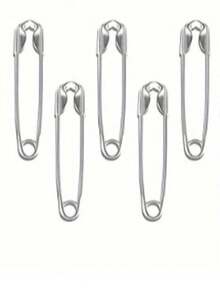 50pcs Safety Pins, Multiple Sizes Available - Small, Medium, Large, Suitable For Clothing, Crafts, Sewing, Hemming And Textile Fabrics, Baby Clothing Specific, Durable Nickel-Plated Finish - Multicolor - View 4