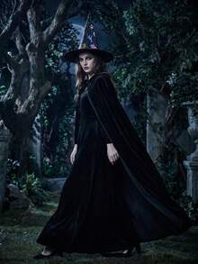 Halloween Black Pointed Witch Hat Classic Wizard Hat Cosplay Party Costume Accessory Gothic Wide Brim Witch Hat For Women And Girls - View 8
