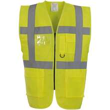 Yoko Unisex Adult Executive Hi-Vis Waistcoat - Yellow - View 2