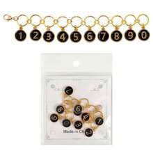 1 Set Enamel Number 0-9 Knitted Row Counter Chain, Locking Stitch Marker With Clasp, Suitable For Knitting, Crochet, Sewing Accessories - Fastener - View 15