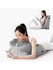 1pc Adjustable Wedge Pillow, Ergonomic Backrest Cushion Designed For Using Phone And Gaming In Bed, Suitable For Different Postures And Scenarios, Provides Snug Support For Lying Flat Sleep, Multi-Functional Backrest - Multifunctional Cushion - View 1