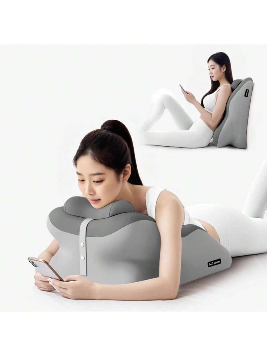 1pc Adjustable Wedge Pillow, Ergonomic Backrest Cushion Designed For Using Phone And Gaming In Bed, Suitable For Different Postures And Scenarios, Provides Snug Support For Lying Flat Sleep, Multi-Functional Backrest - Multifunctional Cushion - View 1