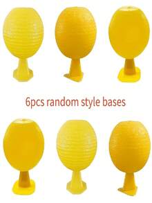 6 piezas Matamoscas con base, matamoscas físico (se envía base de estilo aleatorio) - Multicolor - Ver 7