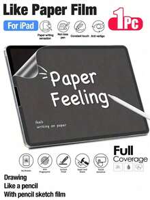 1pc Paper-Feel Screen Protector For 2024/10/11 A16, Soft Non-Glass Material, High Sensitivity, Suitable For Multiple Screen Types - Clear - View 1