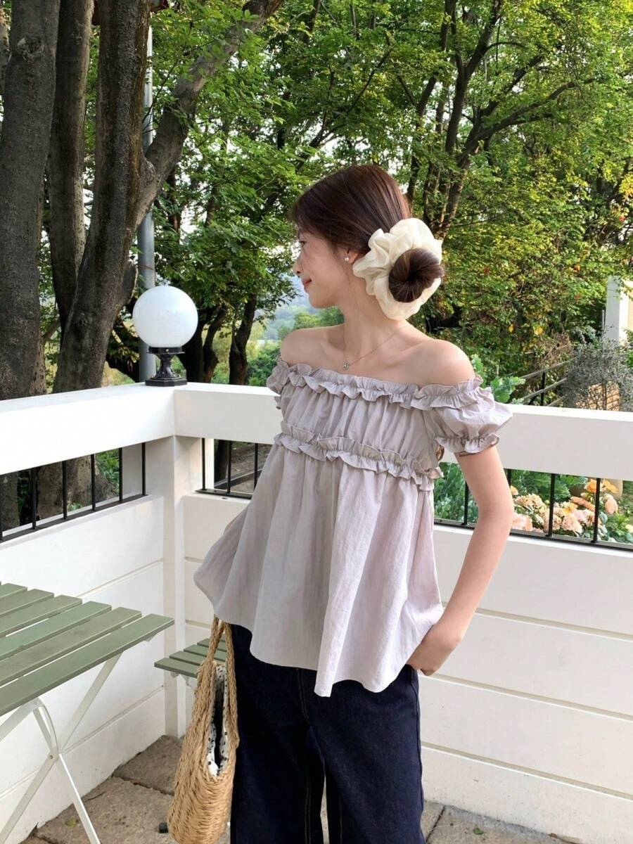 Women Blouses & Shirts - Purple - View 1