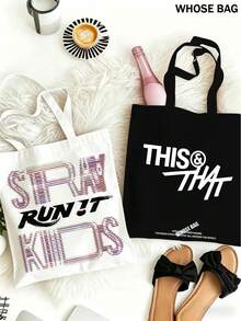 Hasbro THIS THAT Canvas Tote Bag, New Album THIS THAT RUN IT, STAY Support Gift Bag, Suitable For Birthday, Comeback Period And Other Occasions - Multicolor - View 3