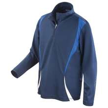 Spiro Unisex Adult Trial Zip Neck Training Top - Navy/Royal Blue/White - View 2