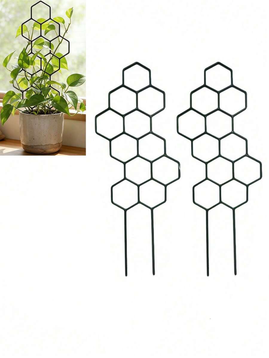 3件/2件/1件 蜂巢狀植物攀爬架,防鏽植物支撐桿,園藝植物固定棒,適用於盆栽植物,植物支撐柱,適合室內外盆栽攀緣植物與花卉 - 蜂巢 - 查看 1