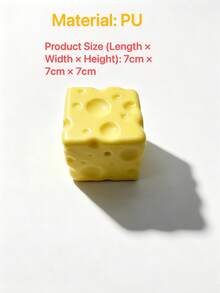 New Giant Cheese Slow Rebound Toy, Square Cheese Ball Slow Rebound Toy, Realistic Bread Texture, TPR Shell, Perfect For Birthday, Christmas, Halloween, Easter And Other Holiday Gifts, Stress Relief, Kawaii - 1PC - View 9