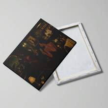 1 pieza Póster de lienzo con marco/sin marco de club de música jazz afroamericano vintage melancólico, arte de pared de cultura afro, pintura de mediados de siglo para pasillo, sala de estar, dormitorio, decoración del hogar moderno - A - Ver 3
