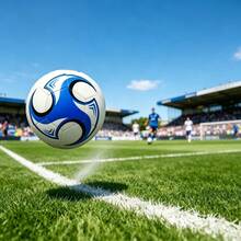 Ballon de football bleu à tourbillon taille 2 & taille 5, ballon d'entraînement classique durable, taille 2 pour les tout-petits de 3 à 6 ans, taille 5 ballon officiel de match pour adultes, ballon de pratique sportive intérieur et extérieur pour les garçons et les filles - Multicolore - Voir 1