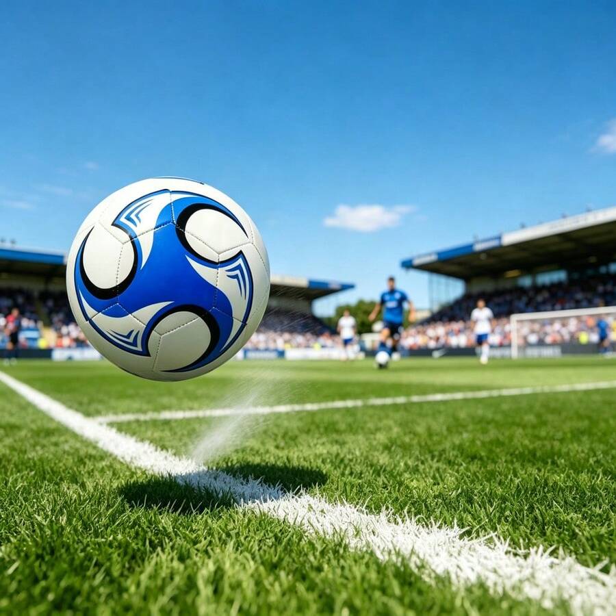 Ballon de football bleu à tourbillon taille 2 & taille 5, ballon d'entraînement classique durable, taille 2 pour les tout-petits de 3 à 6 ans, taille 5 ballon officiel de match pour adultes, ballon de pratique sportive intérieur et extérieur pour les garçons et les filles - Multicolore - Voir 1