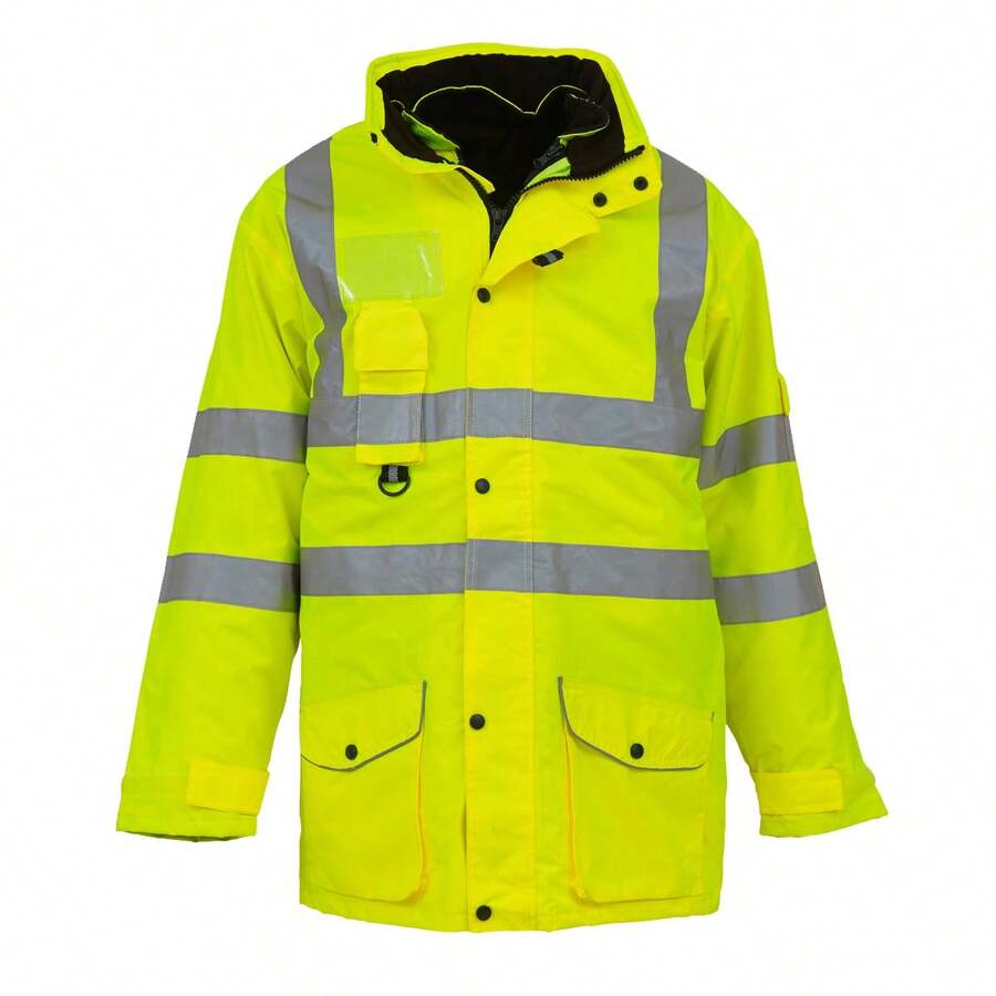 Yoko Hi Vis Multi-Function Breathable & Waterproof 7-In-1 Jacket (Pack Of 2) - Hi Vis Yellow - View 1