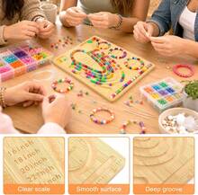 HAVORNYX Bamboo Bead Boards For Jewelry Making, Bracelet Making Board With Beading Needle, Bead Tray For Jewelry Making For Necklaces &Amp; Bracelet - White - View 5