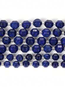 1 Strand 6/8/10mm Natural Lapis Lazuli Round Rondelle Cylinder Faceted Loose Spacer Stone Bead For Jewelry Making DIY Bracelets Accessories - Multicolor - View 8