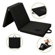 Colchoneta De Yoga Portátil 190x60x5cm Impermeable Antideslizante Resistente Para Ejercicio Pilates Entrenamiento En Casa - Negro1 - Ver 1