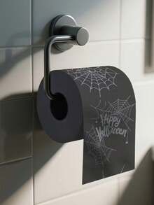 3 Rolls Black Spider Web Pattern Toilet Paper, Fun Creative Themed Toilet Paper, Bathroom Decor, Unique Gift, Prank Gift Idea, Daily Humor, Party Decoration - Multicolor - View 1