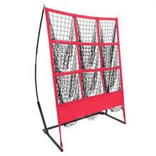 Indoor And Outdoor Baseball Practice Nets, Baseball Training Nets - Black and Red - View 3