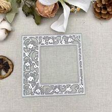 Alat Templat Embossing Die-Cut Logam untuk Bingkai Latar Belakang, Scrapbooking DIY, Pembuatan Kartu, dan Dekorasi Album - perak - View 5