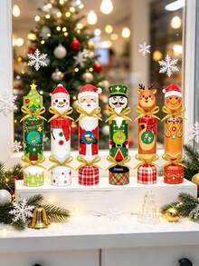 24pcs Christmas Crackers Gift Boxes With Ribbons And Christmas Countdown Stickers Santa Claus Xmas Tree Reindeer Pattern Treat Box Cartoon Christmas Advent Calendar Box Gift Wrapping Boxes For Party Favors Christmas Decorations Christmas Gifts - Christmas Edition - View 10