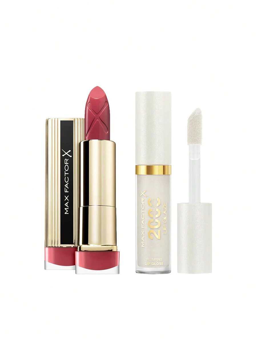 Max Factor [Bundle] Colour Elixir Lipstick 025 Sunbronze 4 G + 2000 Calorie Lip Glaze 000 Melting Ice 4.4 Ml - 025 Sunbronze+000 Melting Ice - View 1