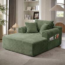 YQzyphyna 40.5'' Boneless Cloud Sofa Bed – Deep Seat Cushion No Assembly Required, Modern Fluffy Loveseat Couch For Living Room & Bedroom,For Small Spaces, Apartment, Movie Night - 綠色 - 查看 11